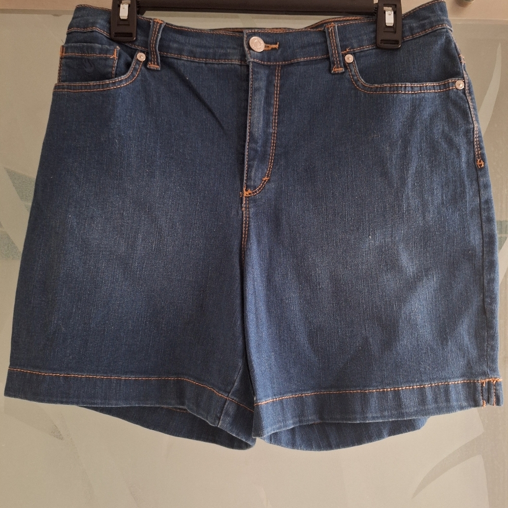 Classic Women's Denim Shorts - Blue Stretchy